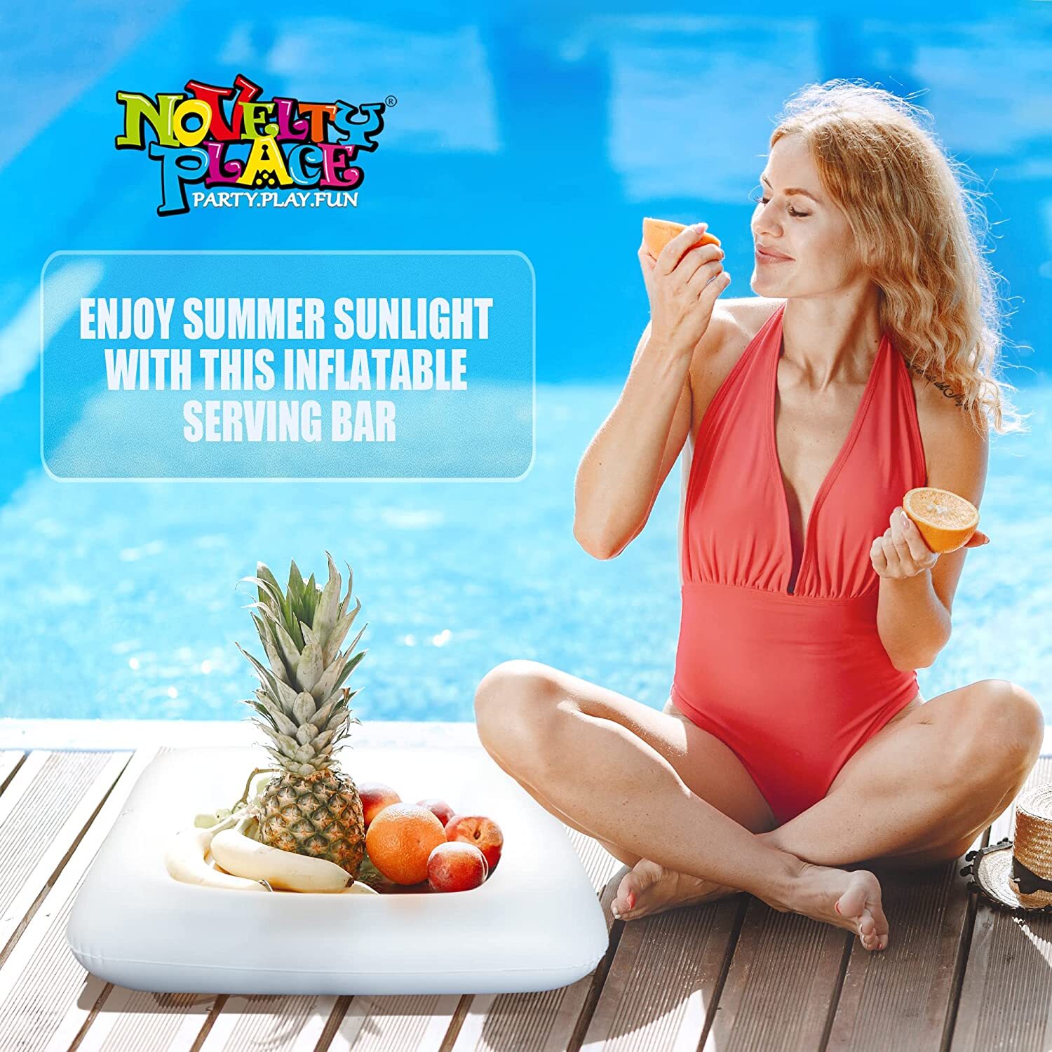 Inflatable Ice Serving Buffet Bar - Food & Drinks Cooler Inflatable Serving Tray