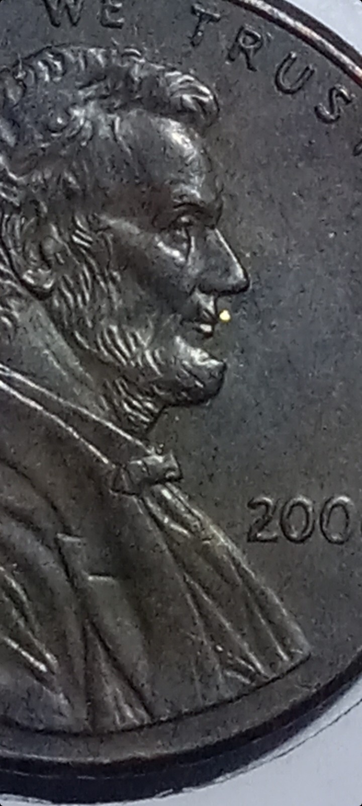 2006 Lincoln Cent Black Beauty With Gold Flake!!