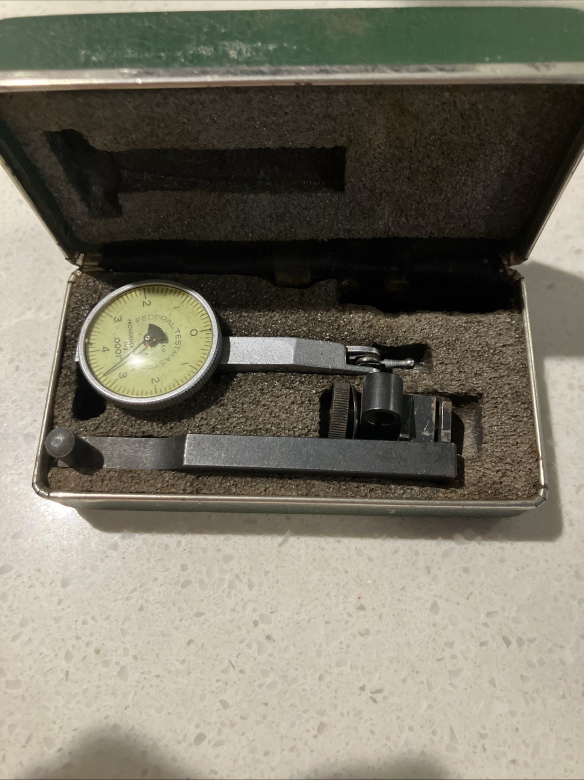 Federal Testmaster T-1 Dial Indicator Jeweled  .001" Machinist Tool