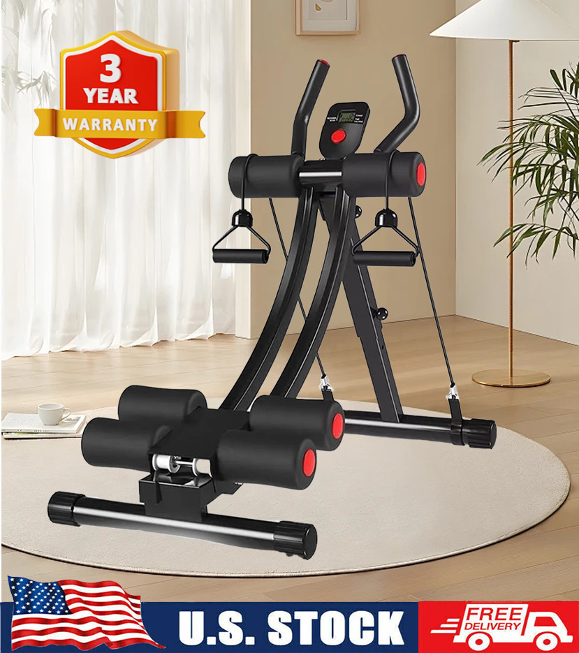 Ab Machine Coaster Abdominal Crunch Trainer for Home Gym Core Workout Equipment
