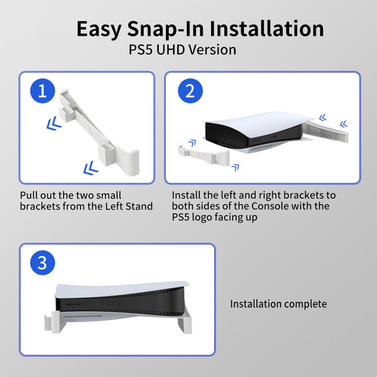 Horizontal Storage Rack Non-Slip Holder Cooling Stand Bracket For PS5 Console B