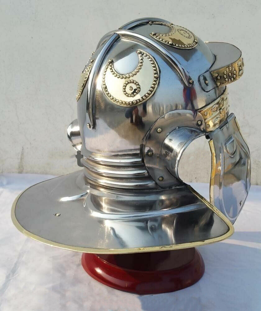 Roman Imperial Gallic Troopers Helmet Armor Adult Size LARP w/Liner & CAP Strap