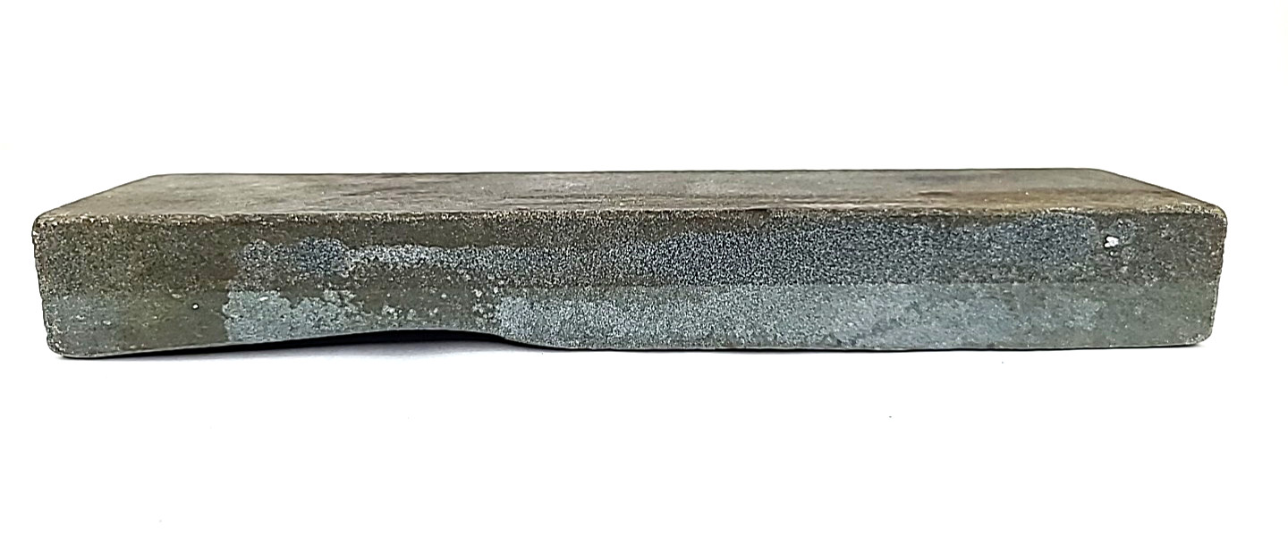 Vintage Knife blade sharpening wetstone double sided fine grit black & gray