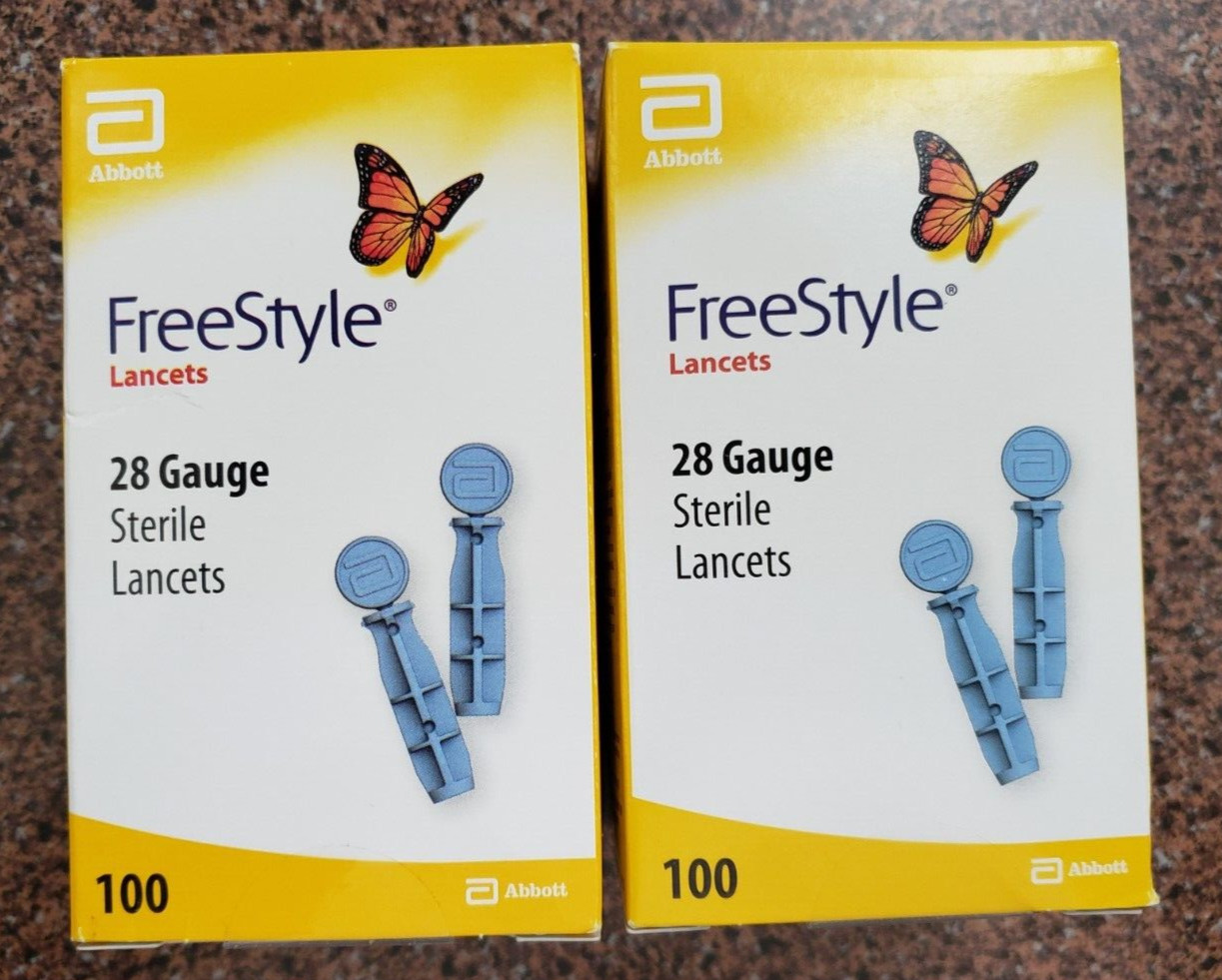 200 Freesyle Lancets (2 boxes of 100) Expiration 2026 or later