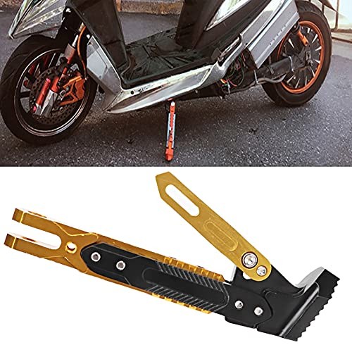 Motorcycle Side Stand, Aluminum Alloy Motorcycle Kickstand Adjustable
