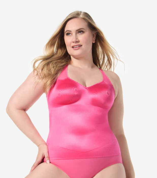 Sheer Cami Ruby Ribbon NEW - Vivid Pink