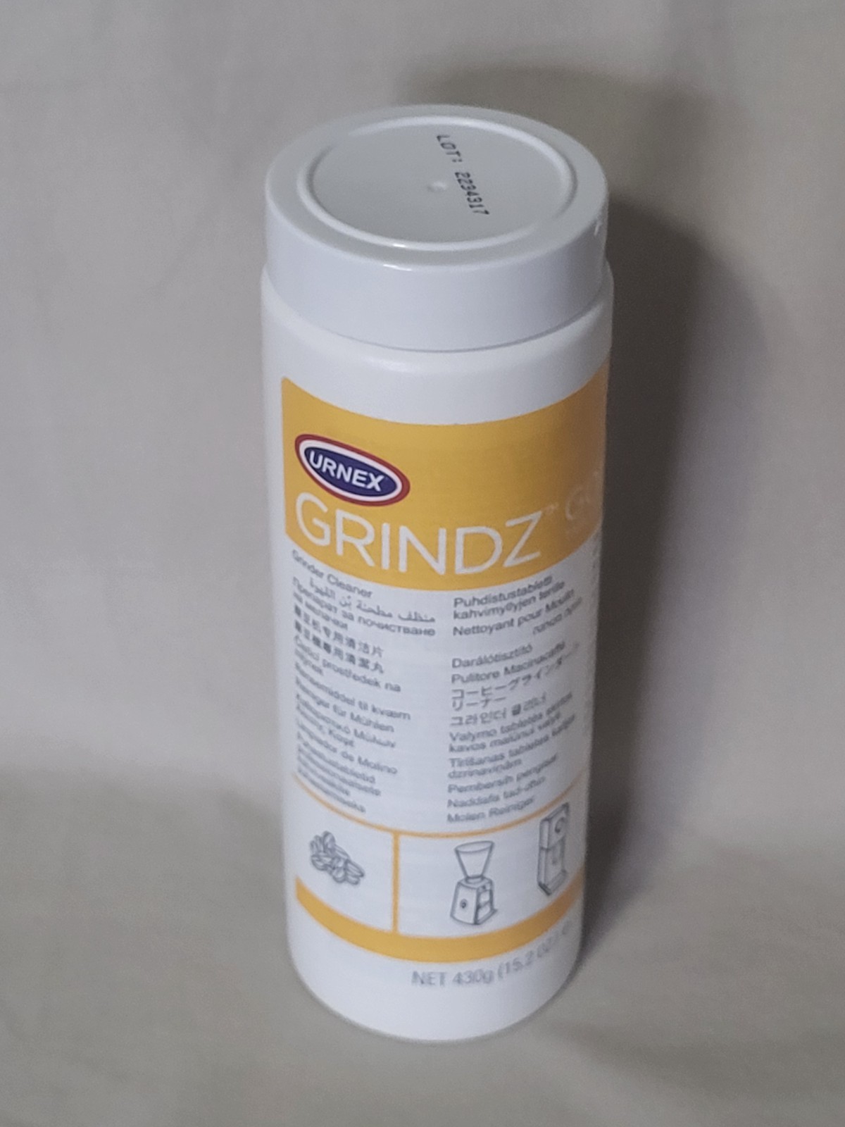 Urnex Grindz Professional Coffee Grinder Cleaning G01 Tablets 430g (15.2 Oz) USA