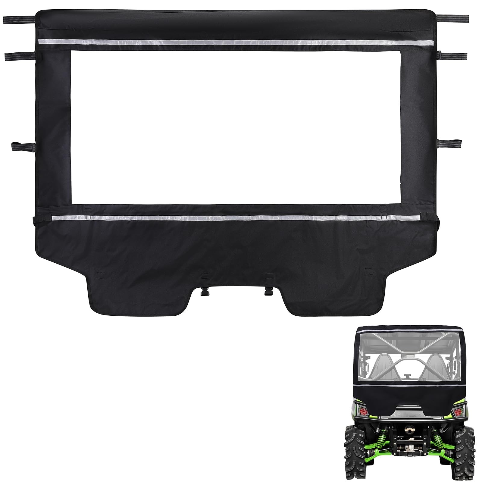 TERYX Soft Rear Windshield, Back Dust Panel, Compatible with KAWASAKI TERYX 4...