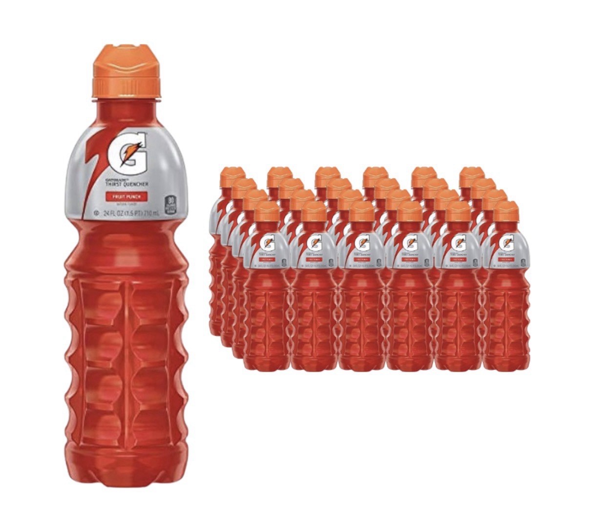 Gatorade Fruit Punch 24 oz Plastic Bottles - Pack of 24 06/23/2026 BBD
