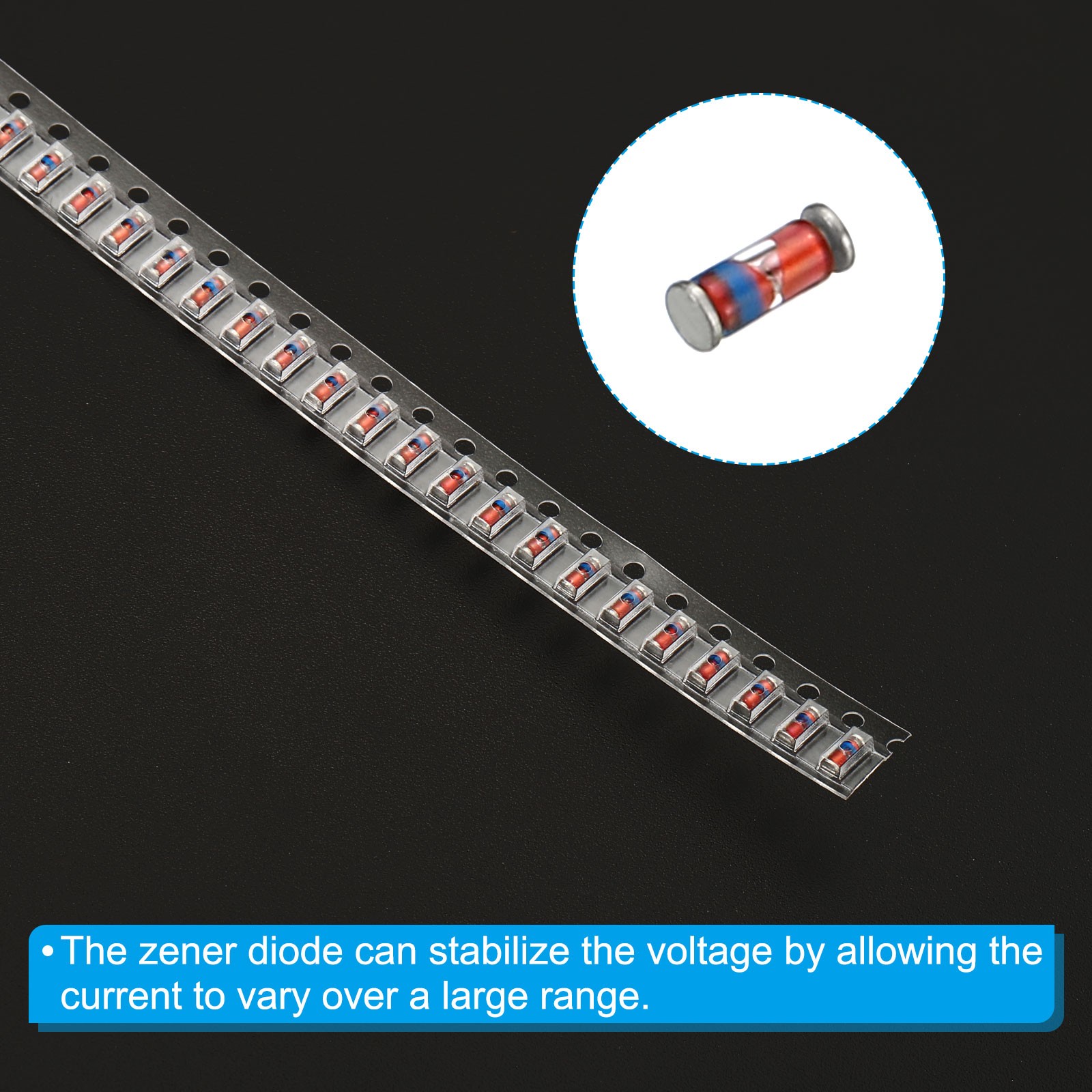 50Pcs Zener Diode, 0.5W Surface Mount Diode Kit 5.1V LL-34