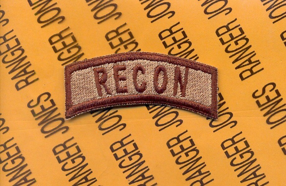 US ARMY RECON Infantry Cavalry Reconnaissance Desert DCU ~2.5" tab patch #2 c/e