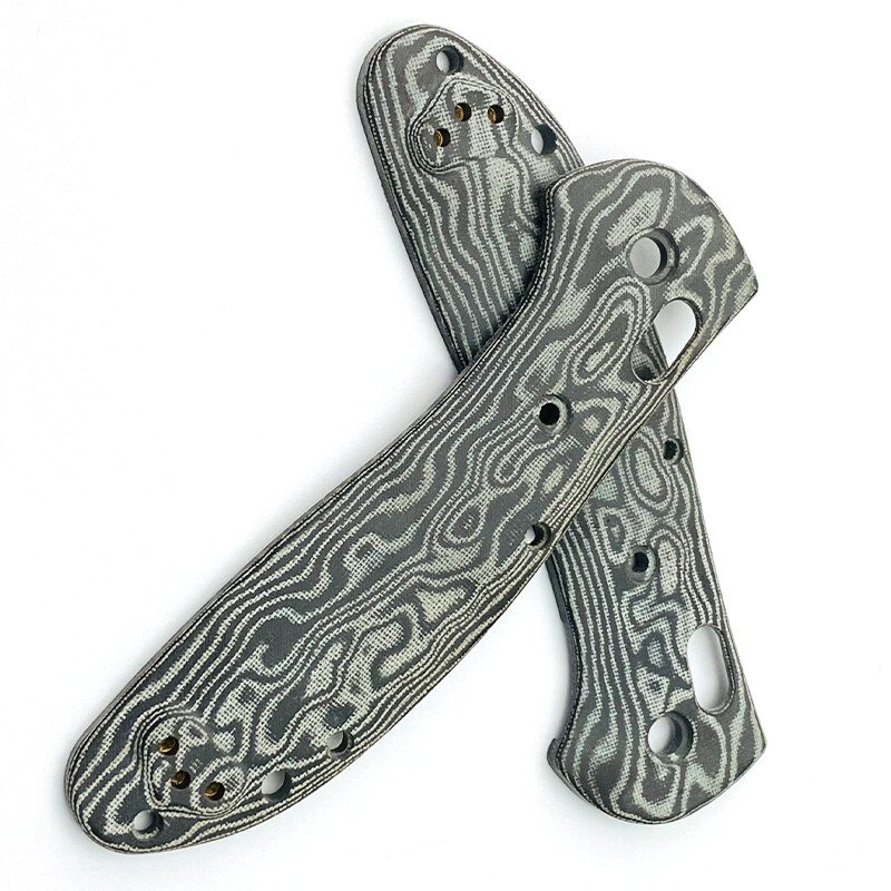 Micarta Scales+Supporting Shafts for Benchmade Griptilian 551/550 Snake Pattern
