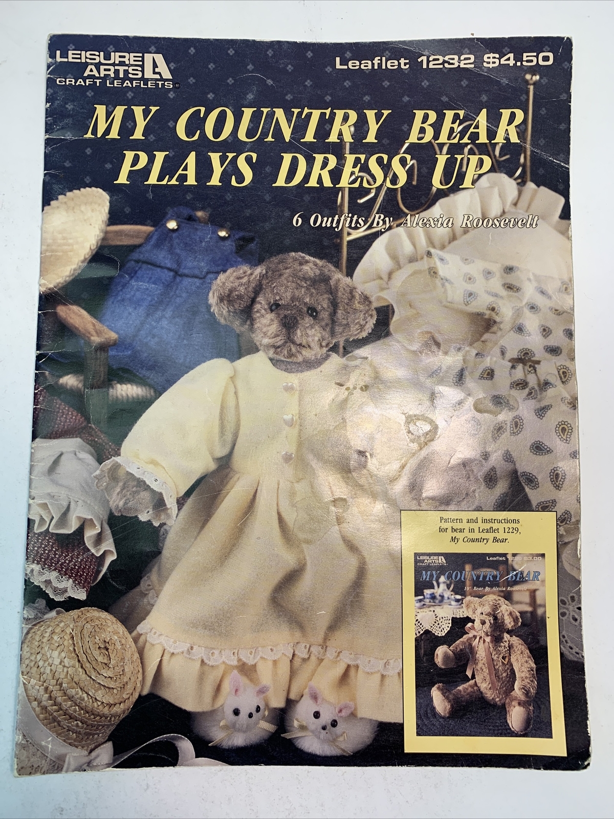 Vintage 1989 Leisure Arts Leaflet 1232 My Country Bear Plays Dress Up