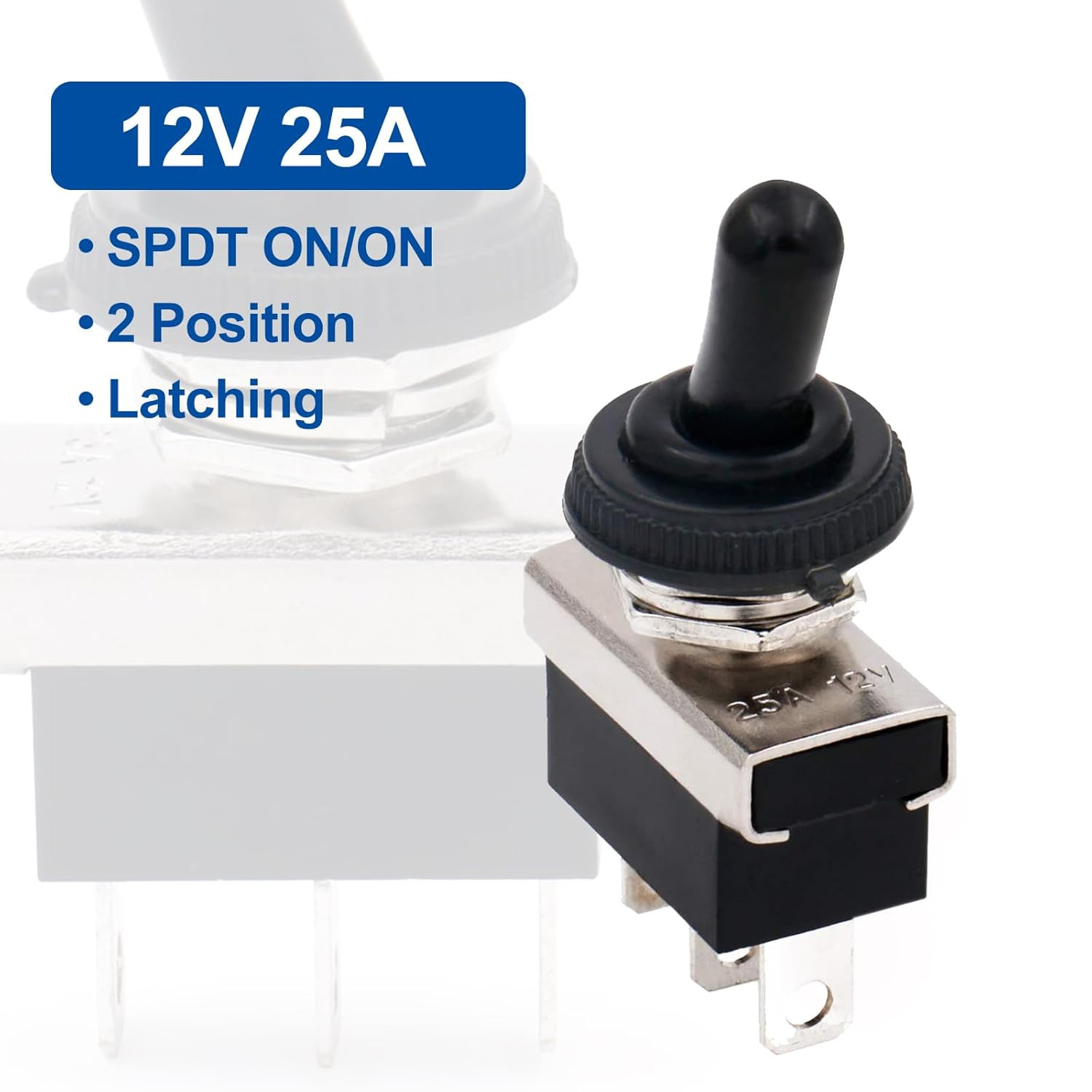 Car Toggle Switch SPDT ON-ON 3 Pin 2 Position 12V 25A with Waterproof