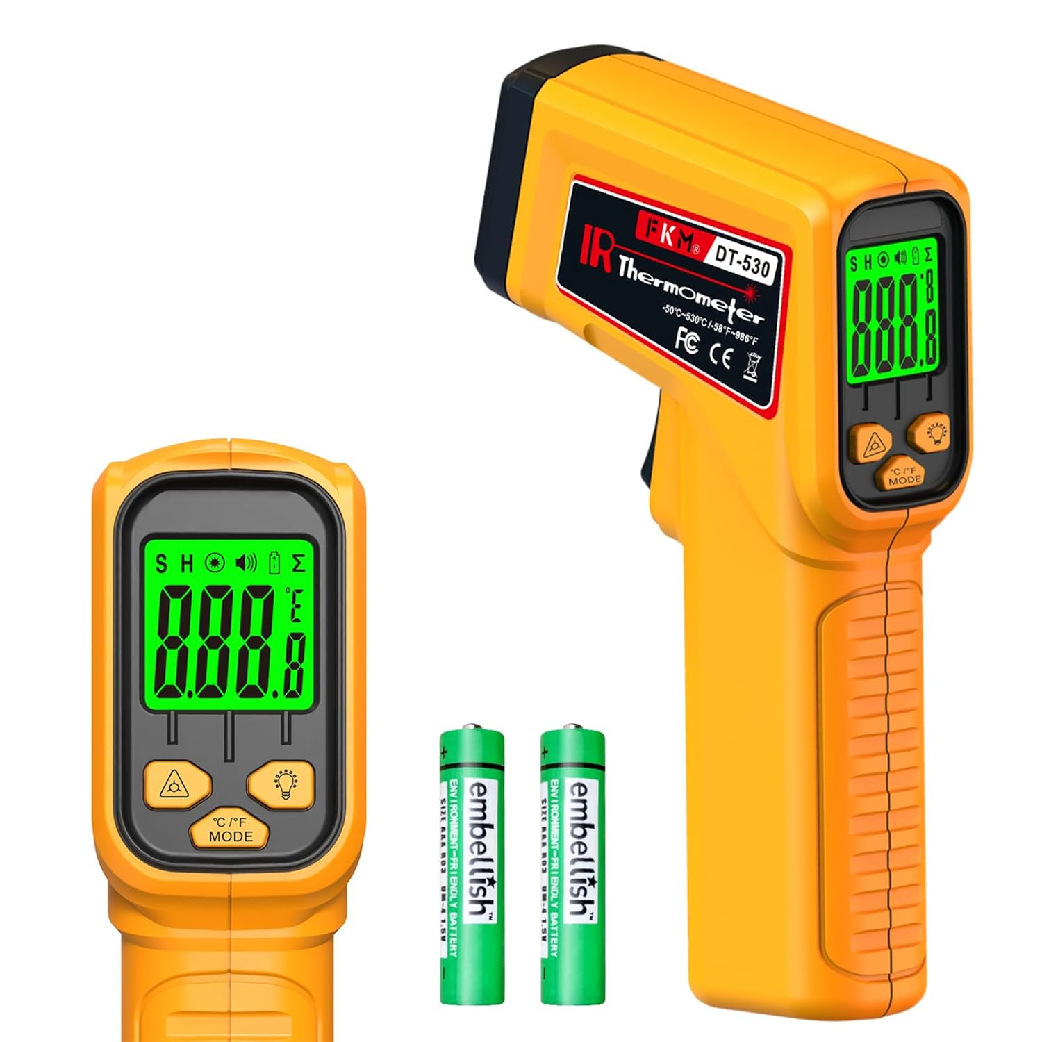 Infrared Thermometer Gun Non-Contact Laser Temperature Gun,-58°F~986°F(-50°C~530