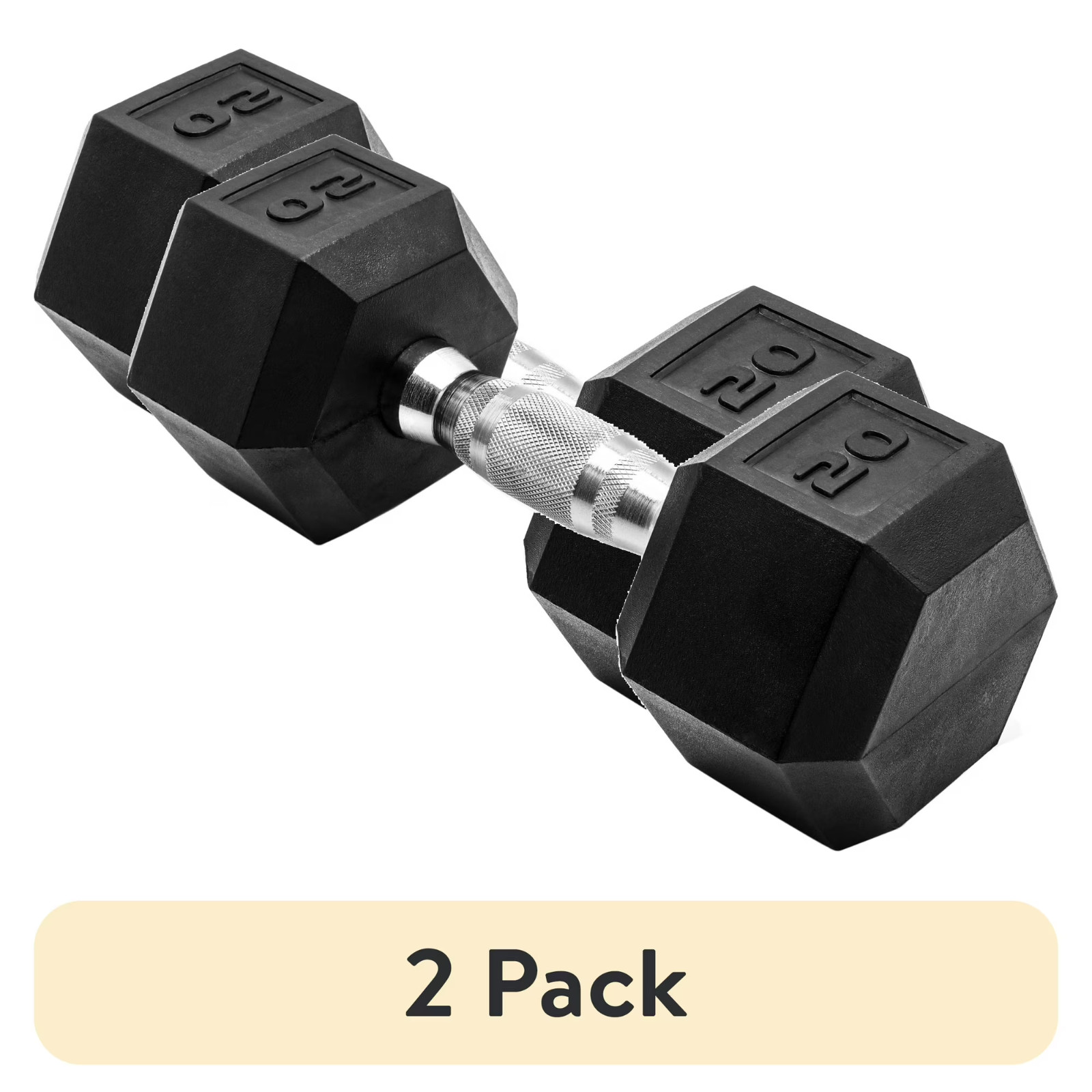 (2 pack) CAP Barbell, 20lb Rubber Hex Dumbbell, Single SDR1-020 Free Ship