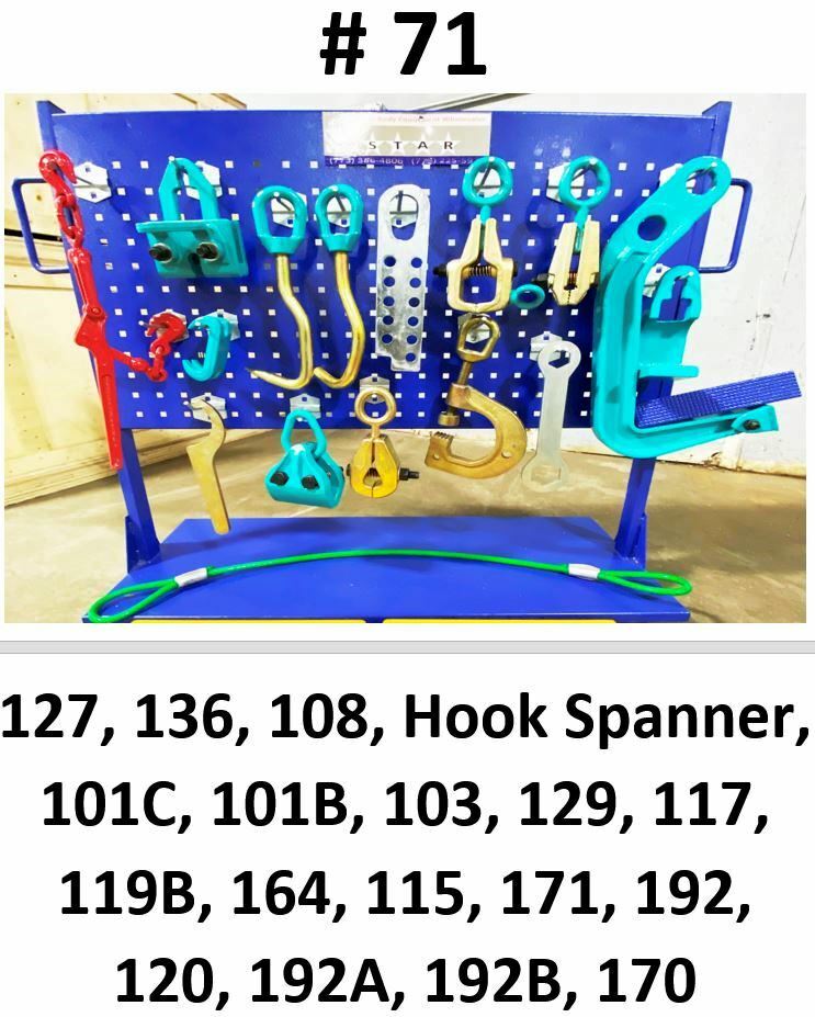 SET#71 - 18 PIECE HEAVY DUTY AUTO BODY FRAME MACHINE PULLING TOOLS & CLAMPS SET