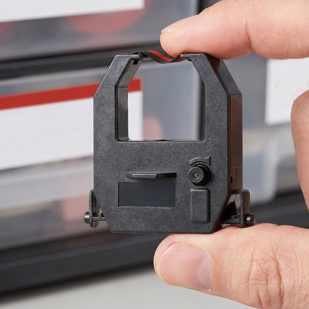 3Pcs Durable Time Clock Ribbon Replacement Black Red Ink Cartridge