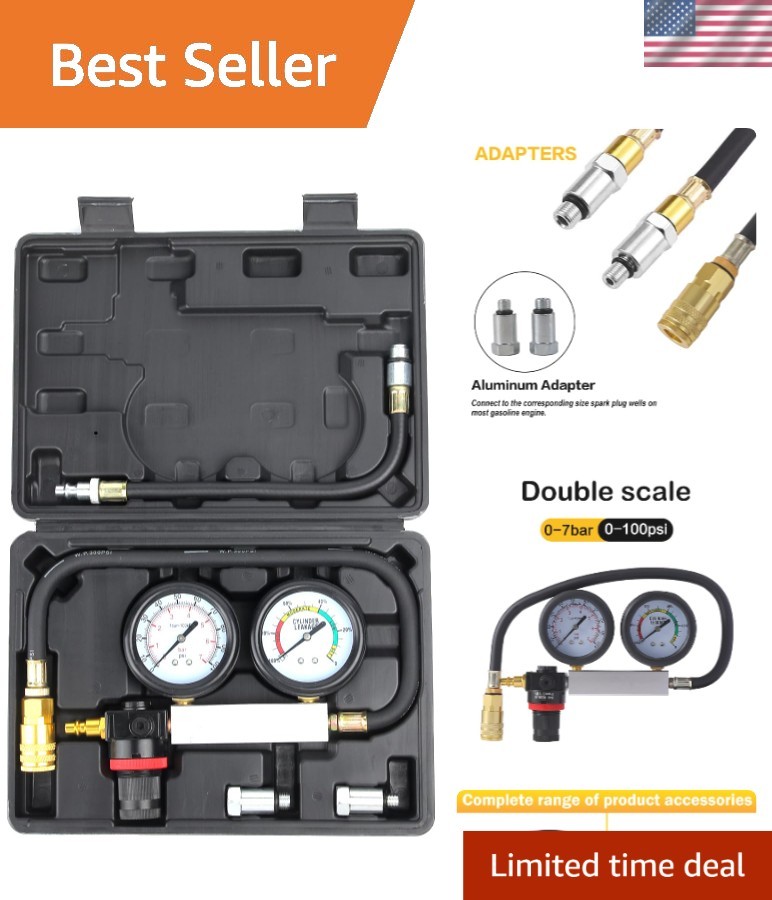 TU-21 Cylinder Leak Down Tester Kit – Precision Gauge for Automotive Diagnostics