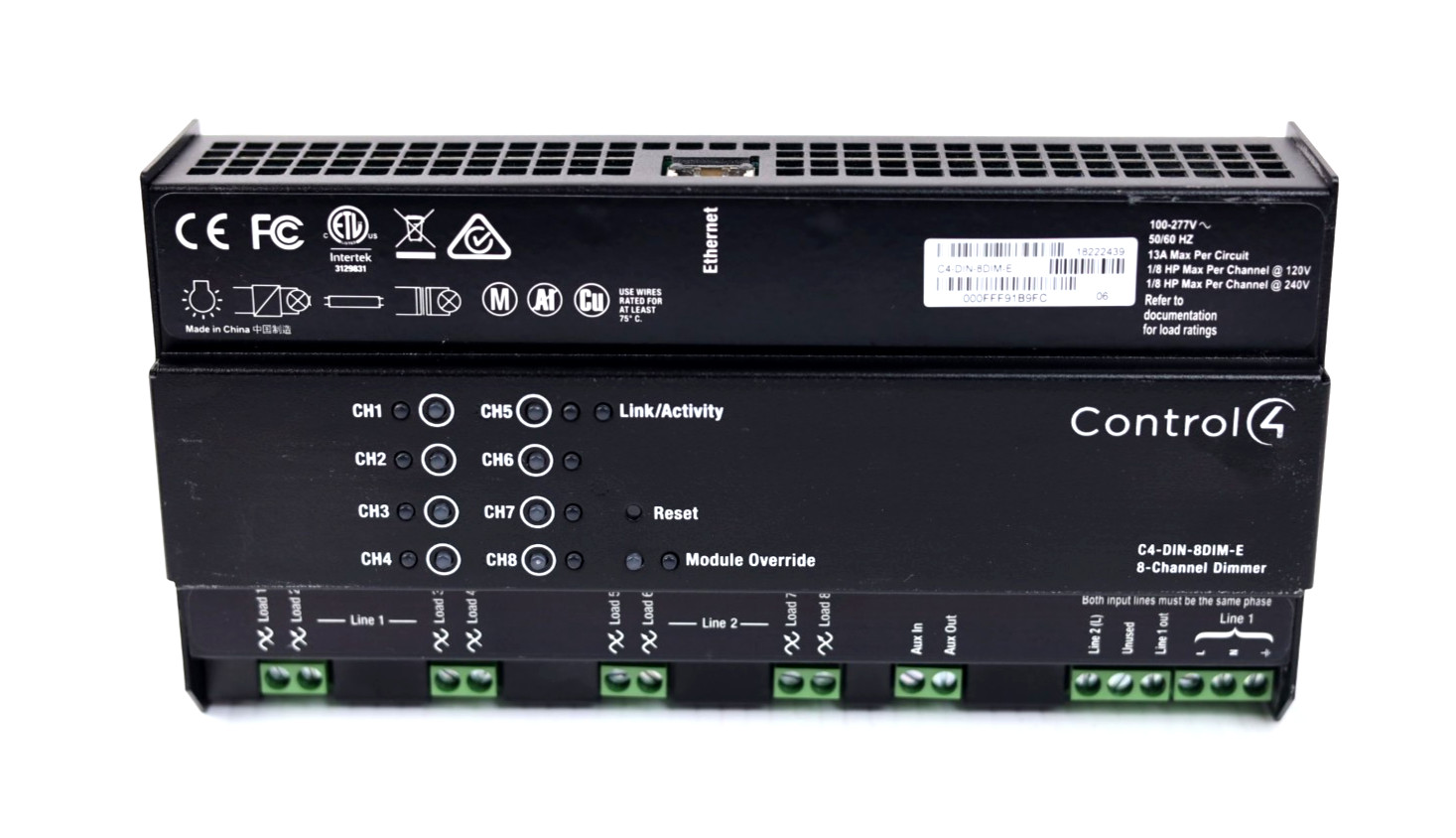 Control4 C4-DIN-8DIM-E 8 Channel Dimmer Module w271