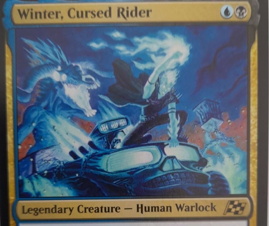 Winter Cursed Rider MTG Rare Legendary Creature Human Warlock Card NM (g141)