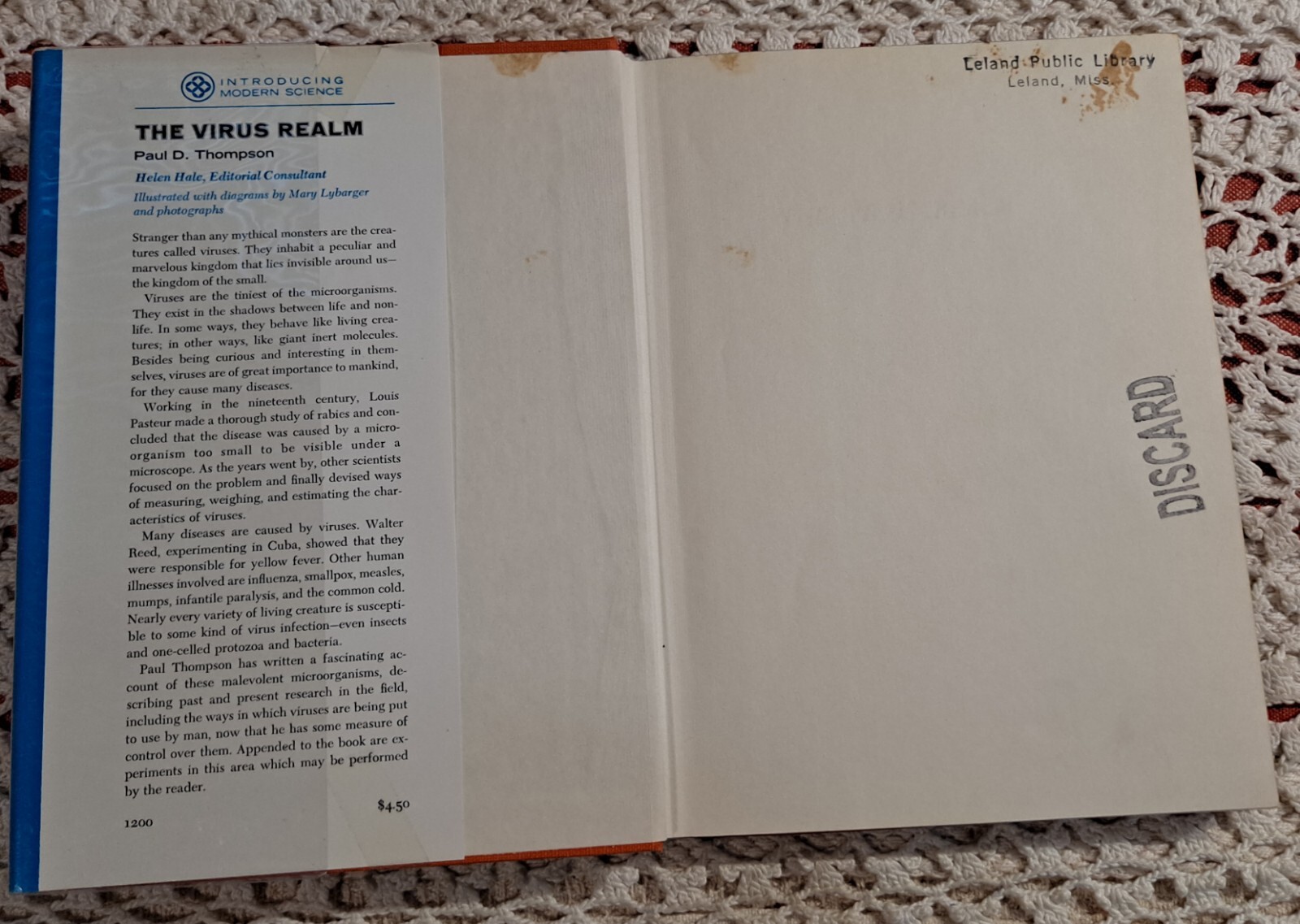 Introducing Modern Science Ser: The Virus Realm by P. Thompson,1968(1st Edition)