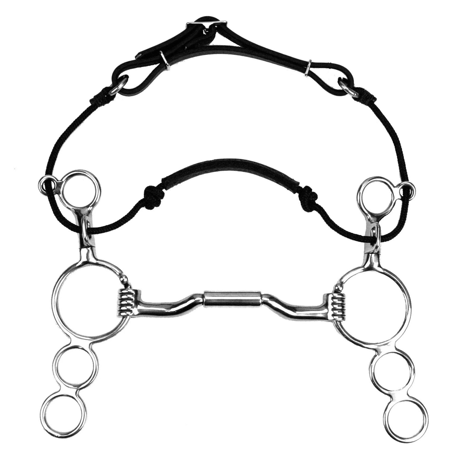 Myler 36 Three Ring Combination Bit with Rawhide - MB 36 Sweet Iron with Copper