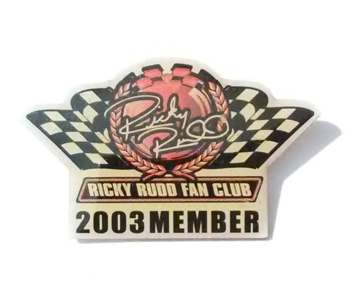2003 NASCAR RICKY RUDD FAN CLUB MEMBER PIN GREAT FOR ANY COLLECTION!