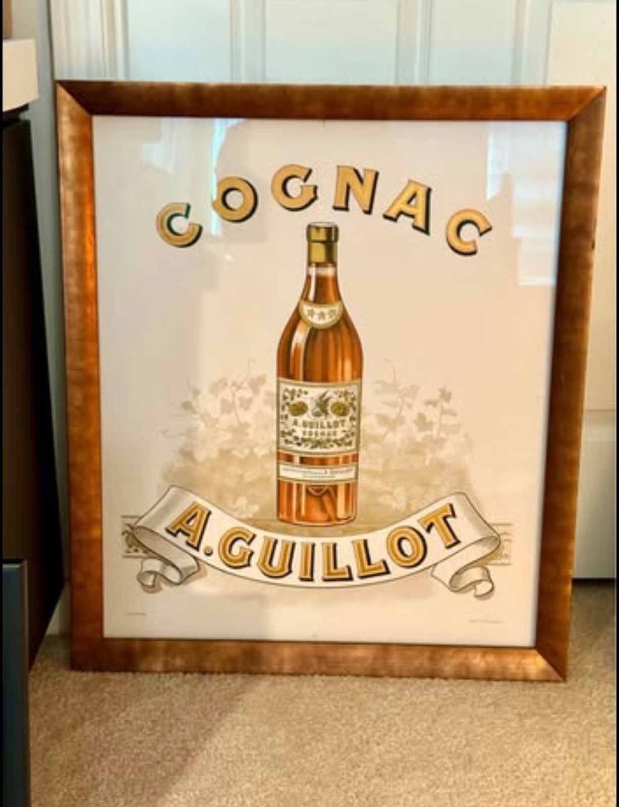 A. Guillot Cognac Vintage Advertising Poster, Vintage