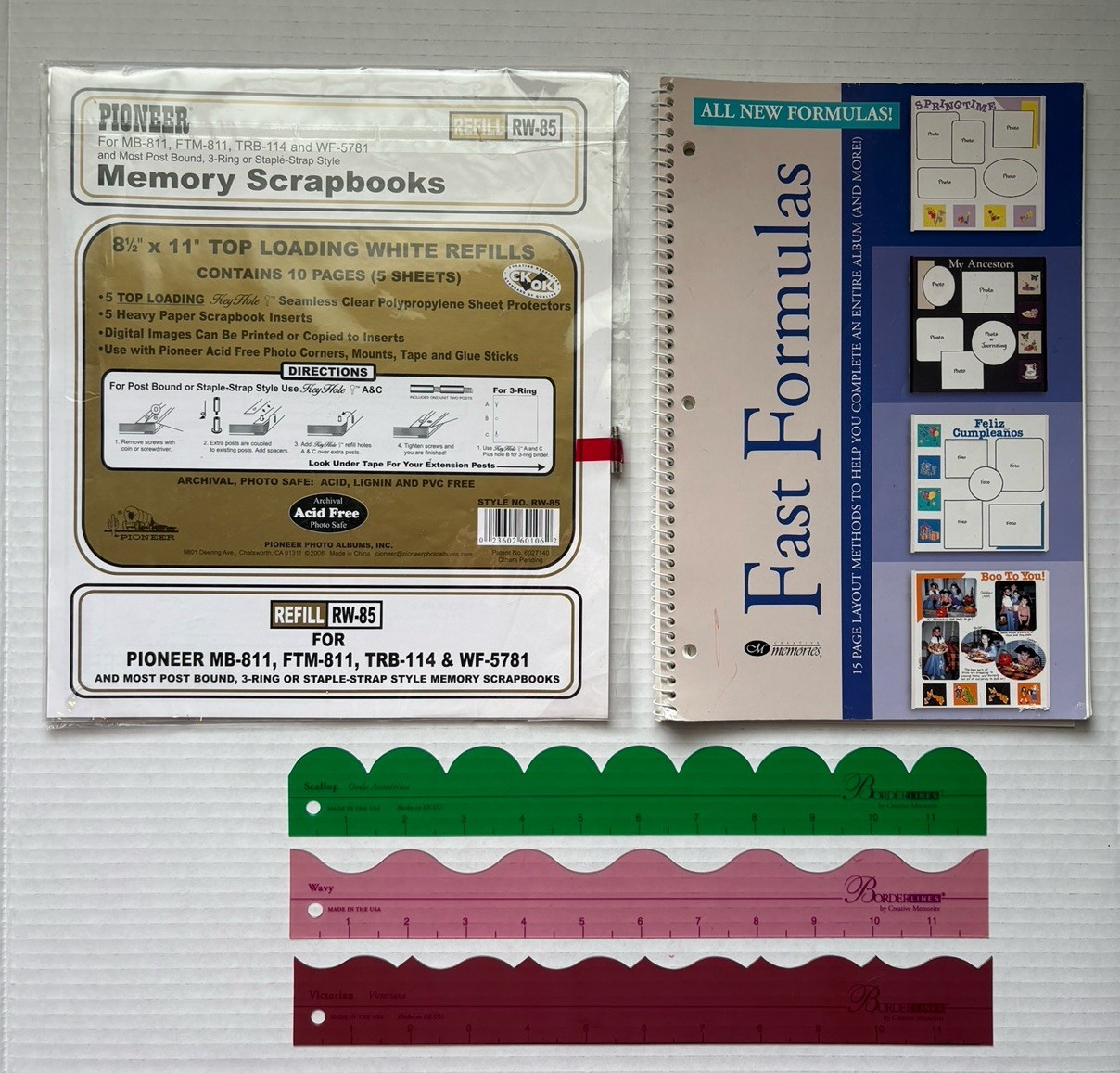 Mixed Lot Scrapbooking Supplies Vintage Creative Memories & Pioneer Brands