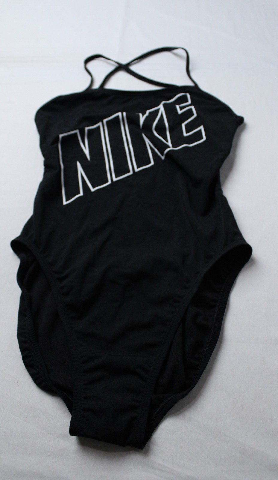 Nike Women's Hydrastrong Adjustable Crossback One-Piece AC2 Black Size 36 NWT