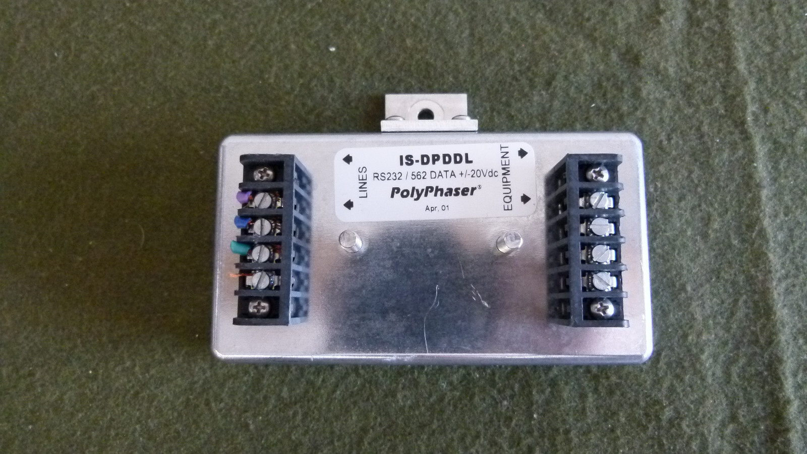 Polyphaser IS-DPDDL RS232/562 DATA +/20VDC Impulse Suppressor/Protector (#1)