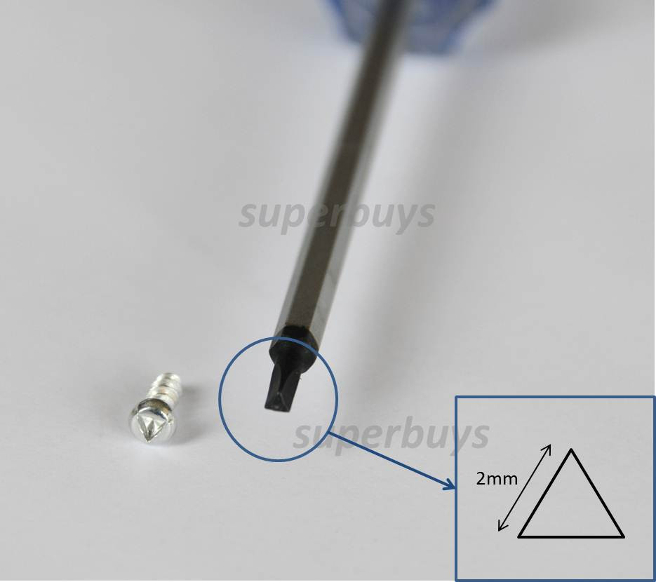 Triangle Key 2mm Tip Screwdriver End Tip Repair Triangular Head Tool Screw Tri
