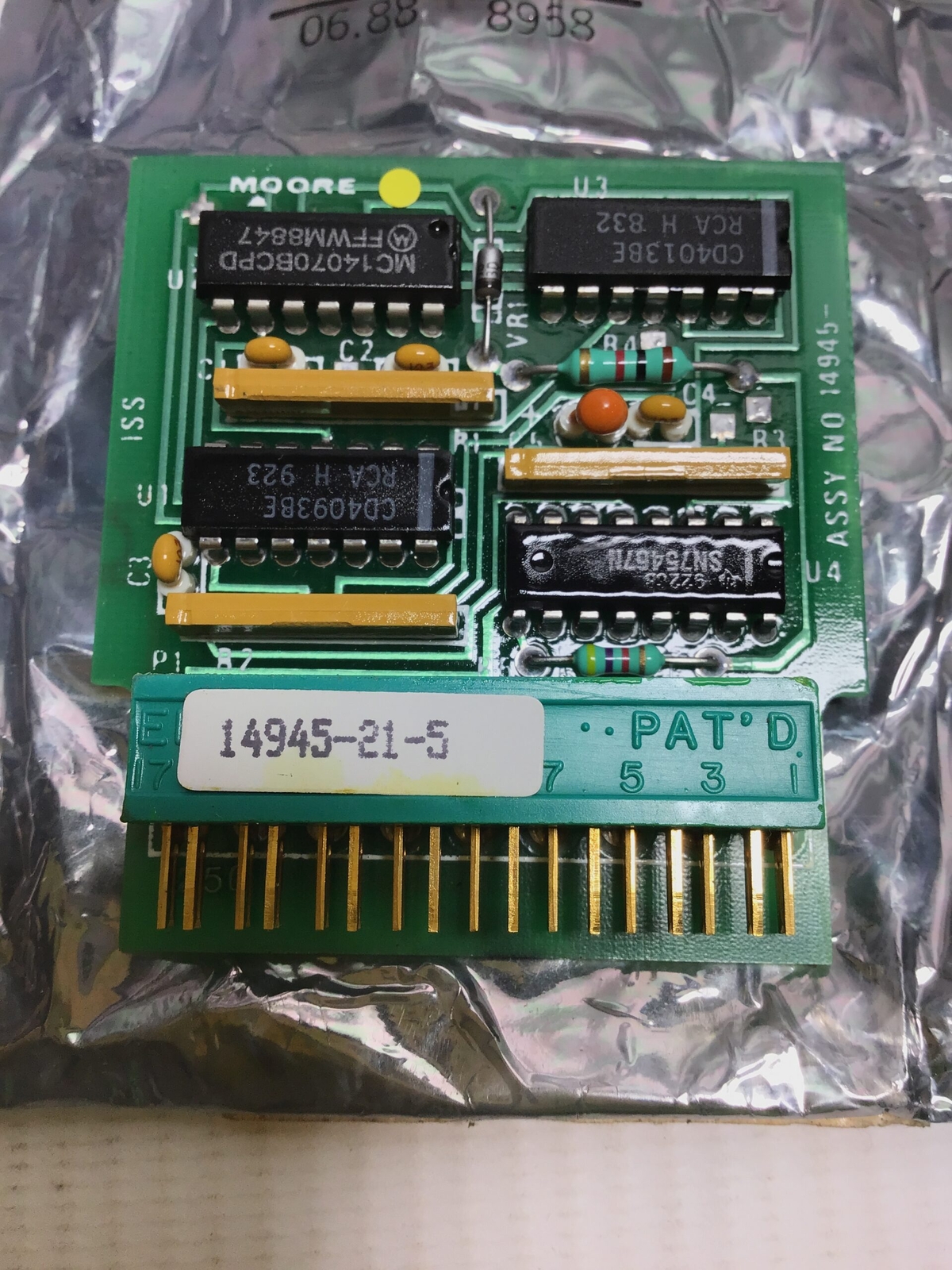 Moore 14945-21-5 Circuit Board Program Card Assembly No 14945