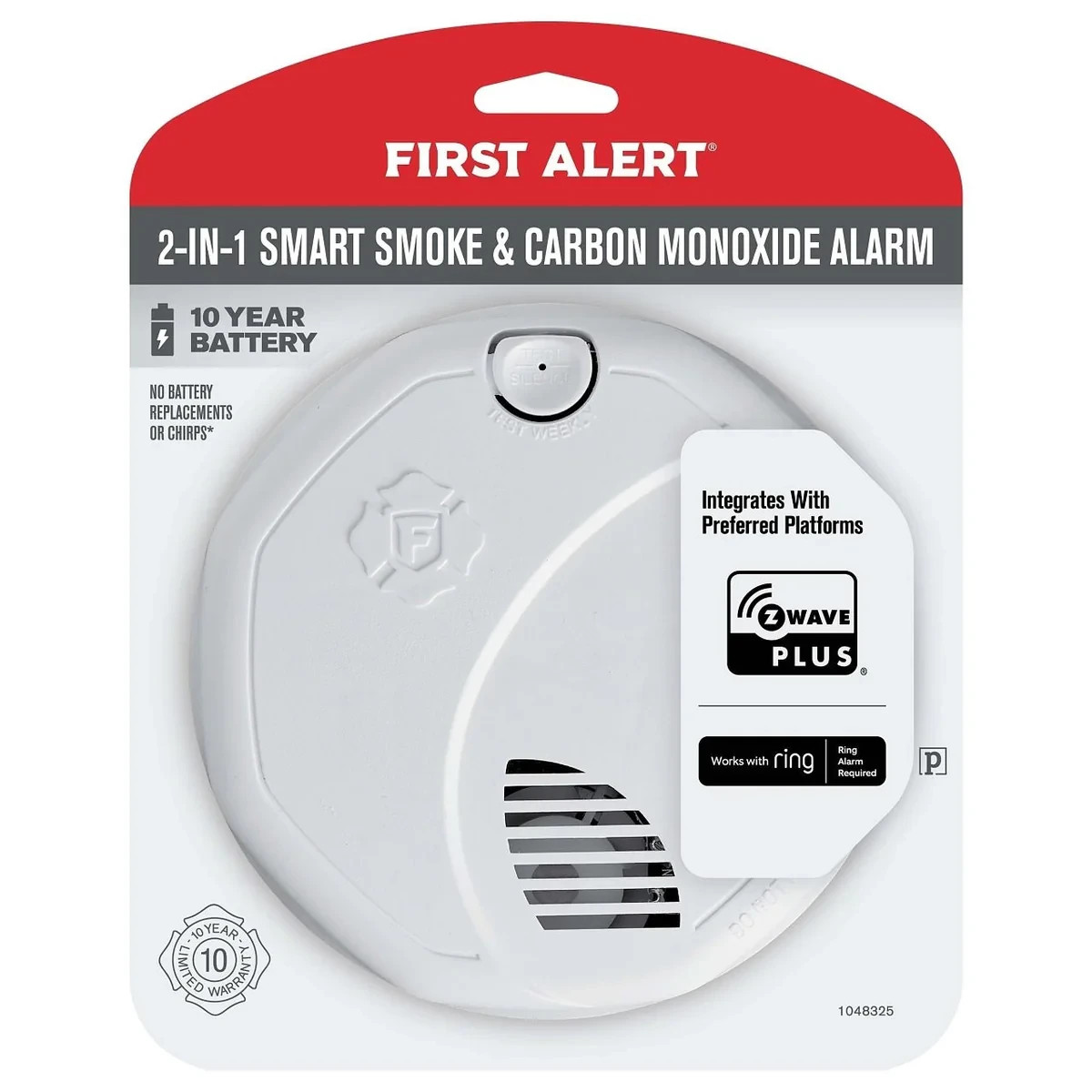 BRK SMCO410 Z-WAVE Plus Smart Smoke & CO Alarm works with Ring (1048325)