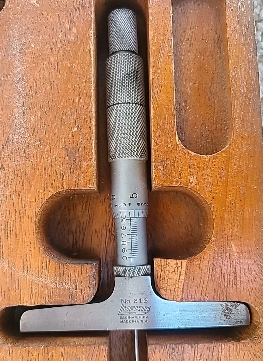 Vintage Lufkin Depth Micrometer. No.613