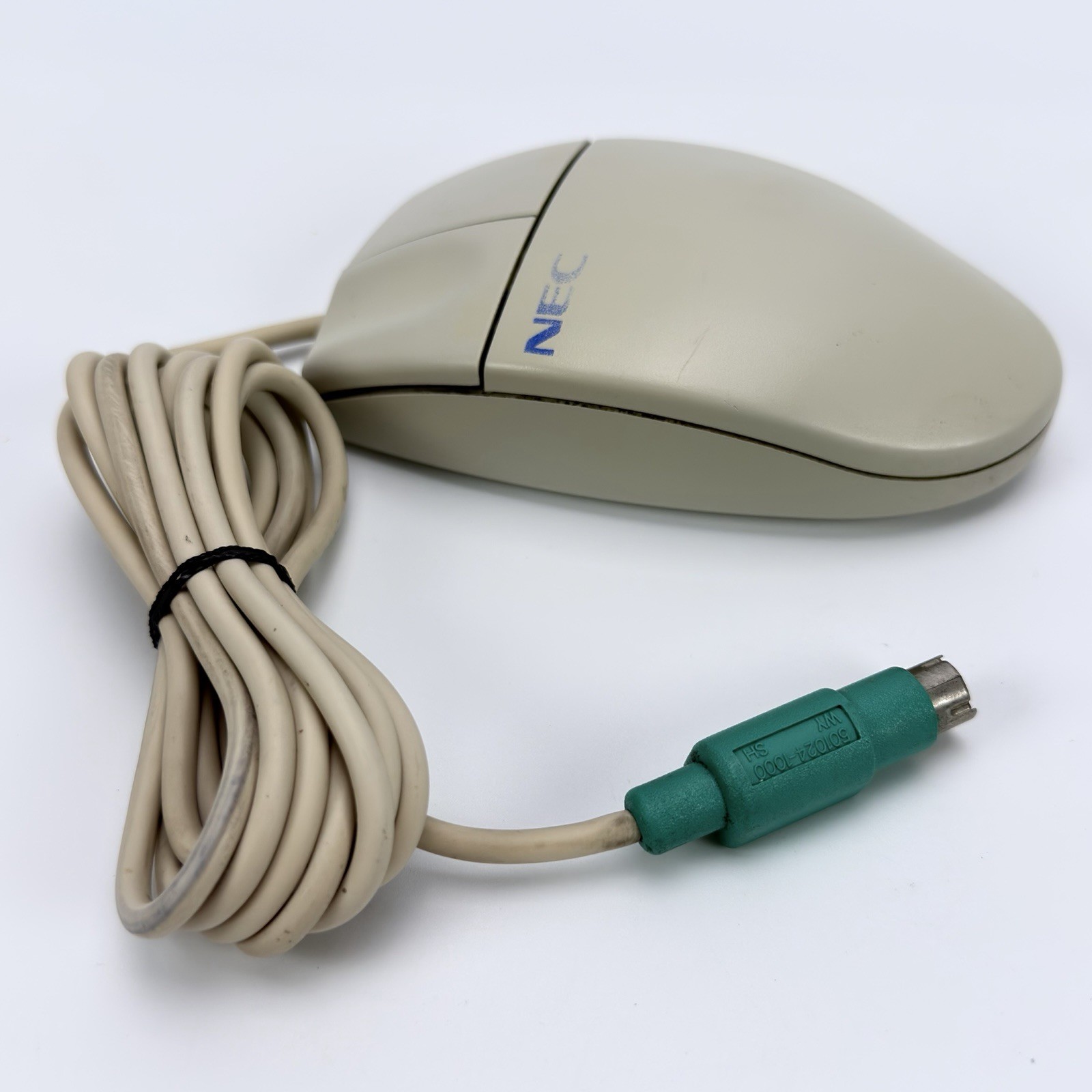 Vintage NEC 2-Button Clicker PS2 Mouse Model: M-S34-6MD Rolling Ball