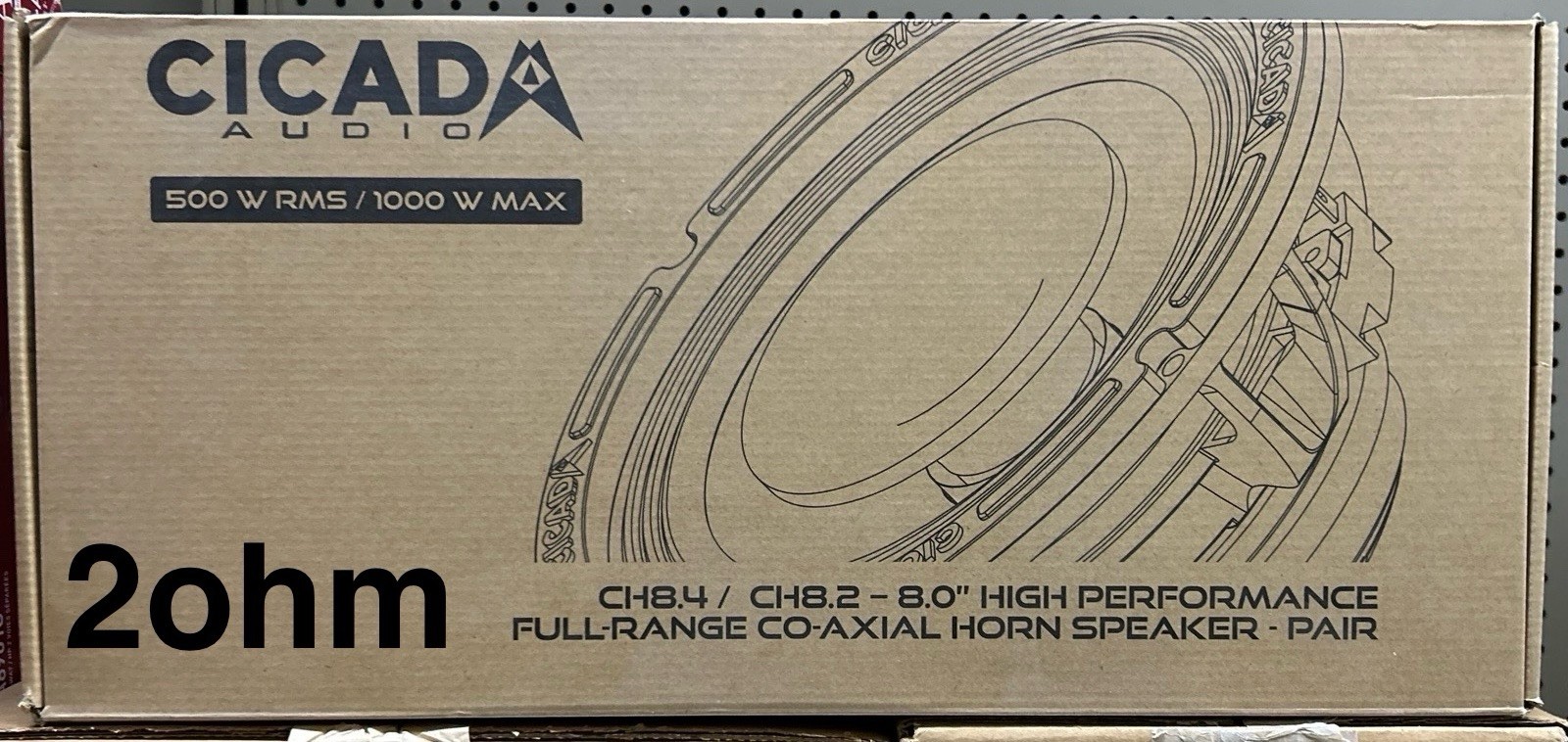 Cicada Audio CH8.2 - Pro Coaxial Horn Loaded Speakers 8-inch -  2 Ohm, Pair