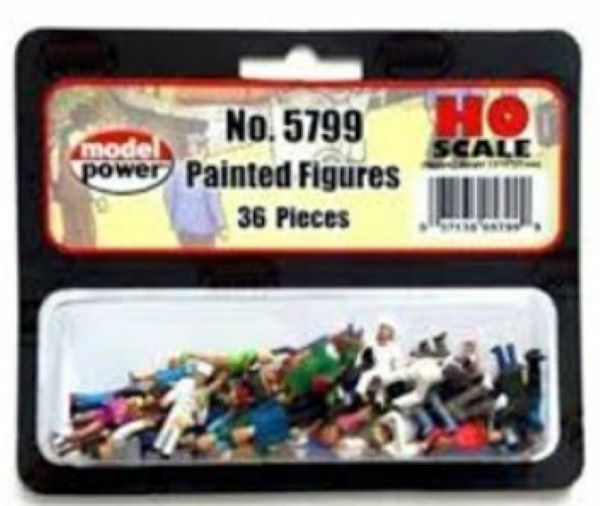 HO Scale Model Power Figures PAINTED FIGURES 36 PIECES Item #5799