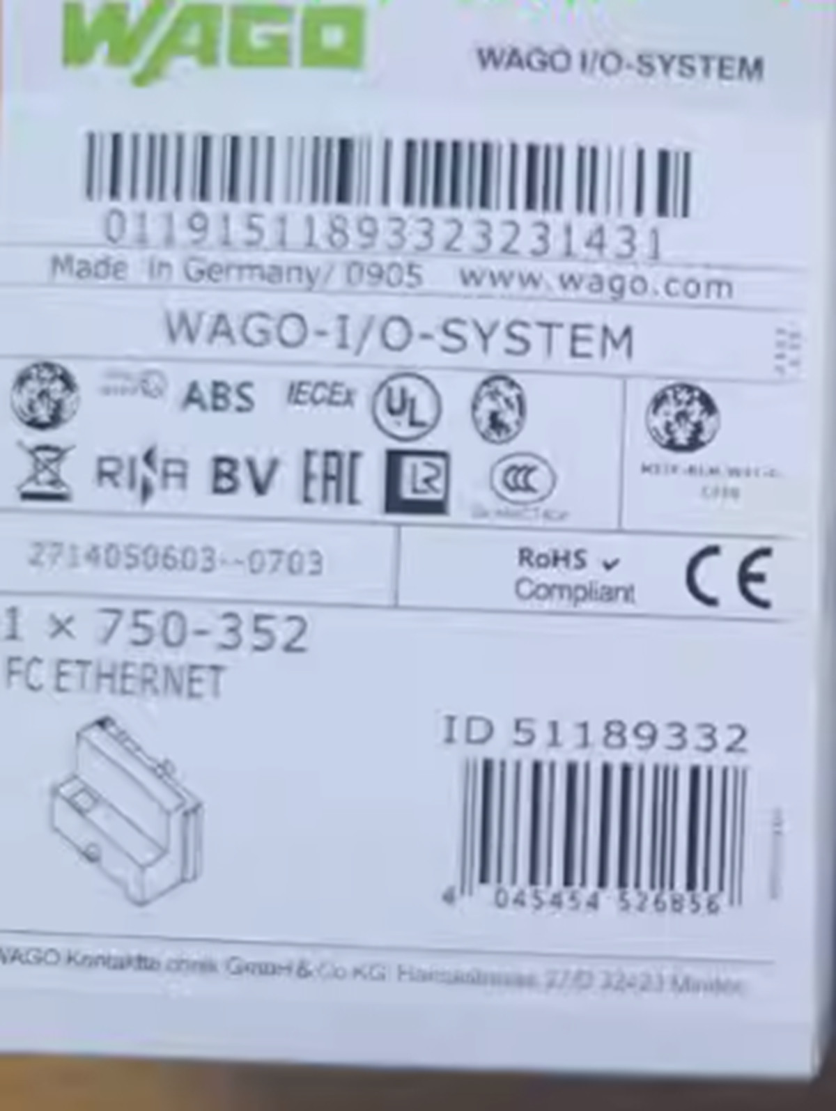 NEW WAGO 750-352 module