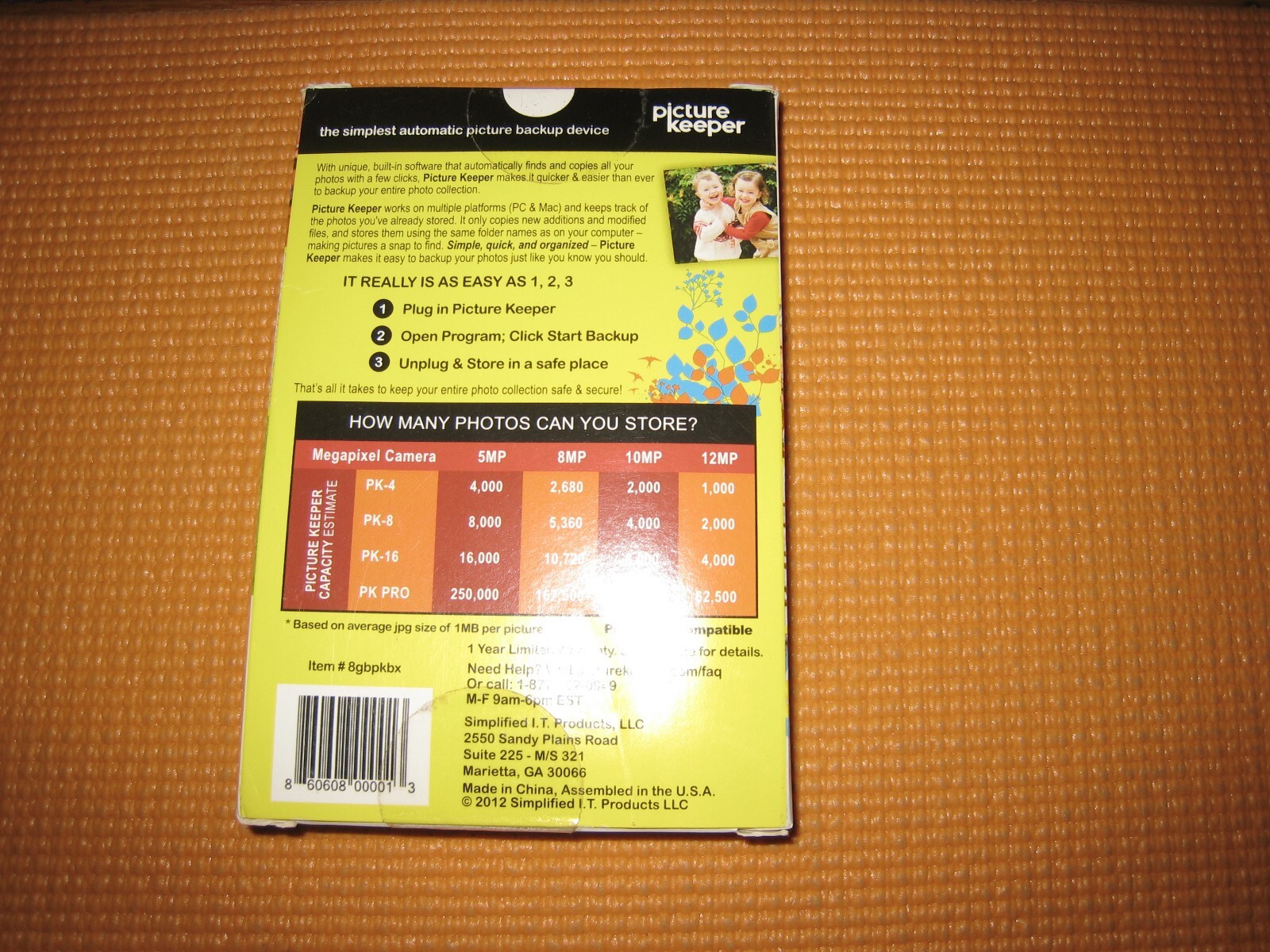 PICTURE KEEPER 8GB AUTOMATIC USB PHOTO BACKUP DEVICE - NEW