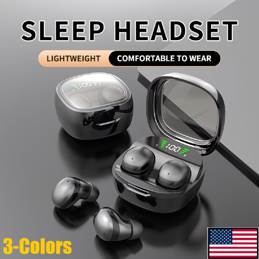 Bluetooth 5.3 Headphones Invisible Sleep Wireless Earphones Hidden Mini Earbuds