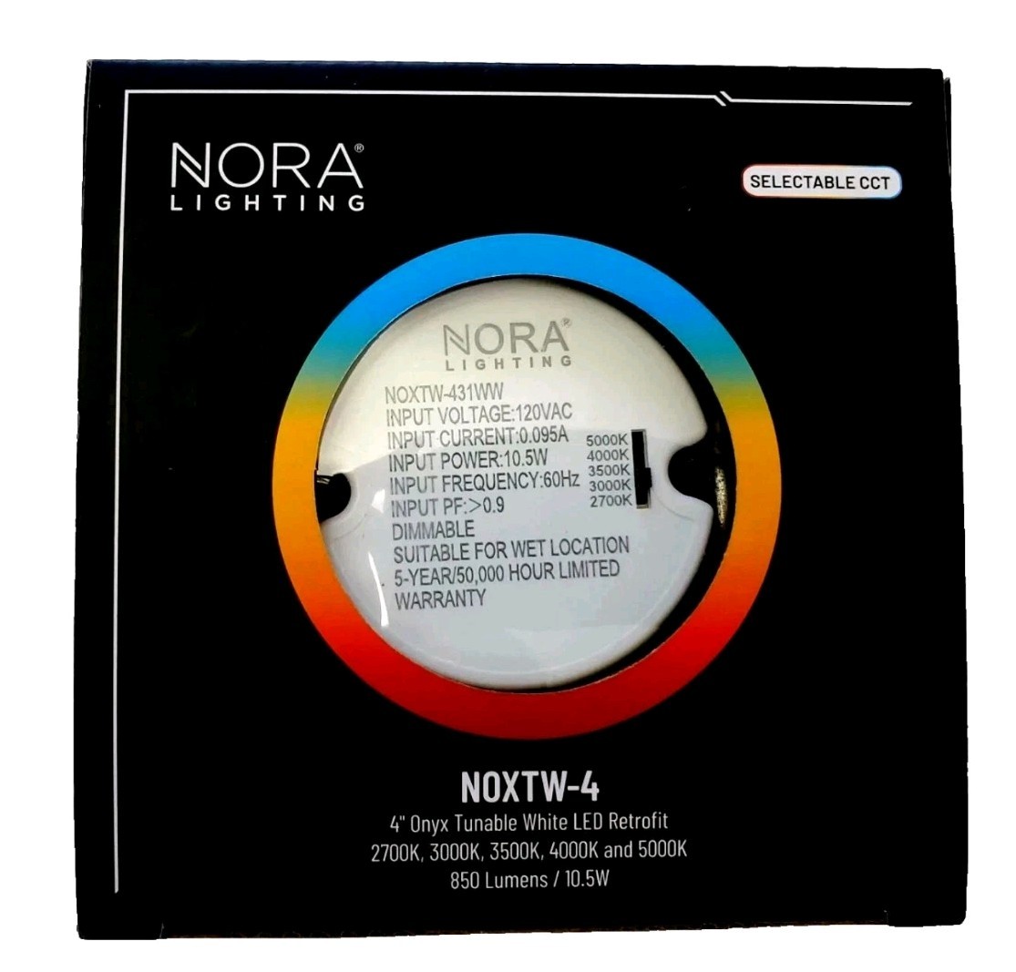Nora Lighting NOXTW-431 Onyx 4" Adjustable Color Temperature LED - White