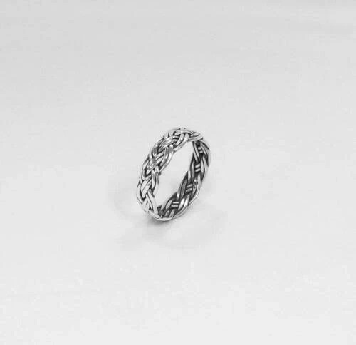 Solid 925 Sterling Silver Braid Silver Ring Brand Celtic Ring All Size