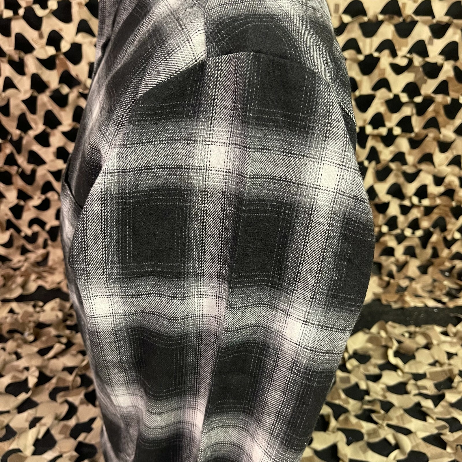 NEW HK Army Collide Button Up Flannel - Black - Small
