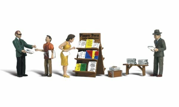 Woodland Scenics ~ New 2024 ~ O Scale People ~ Newsstand ~ A2740