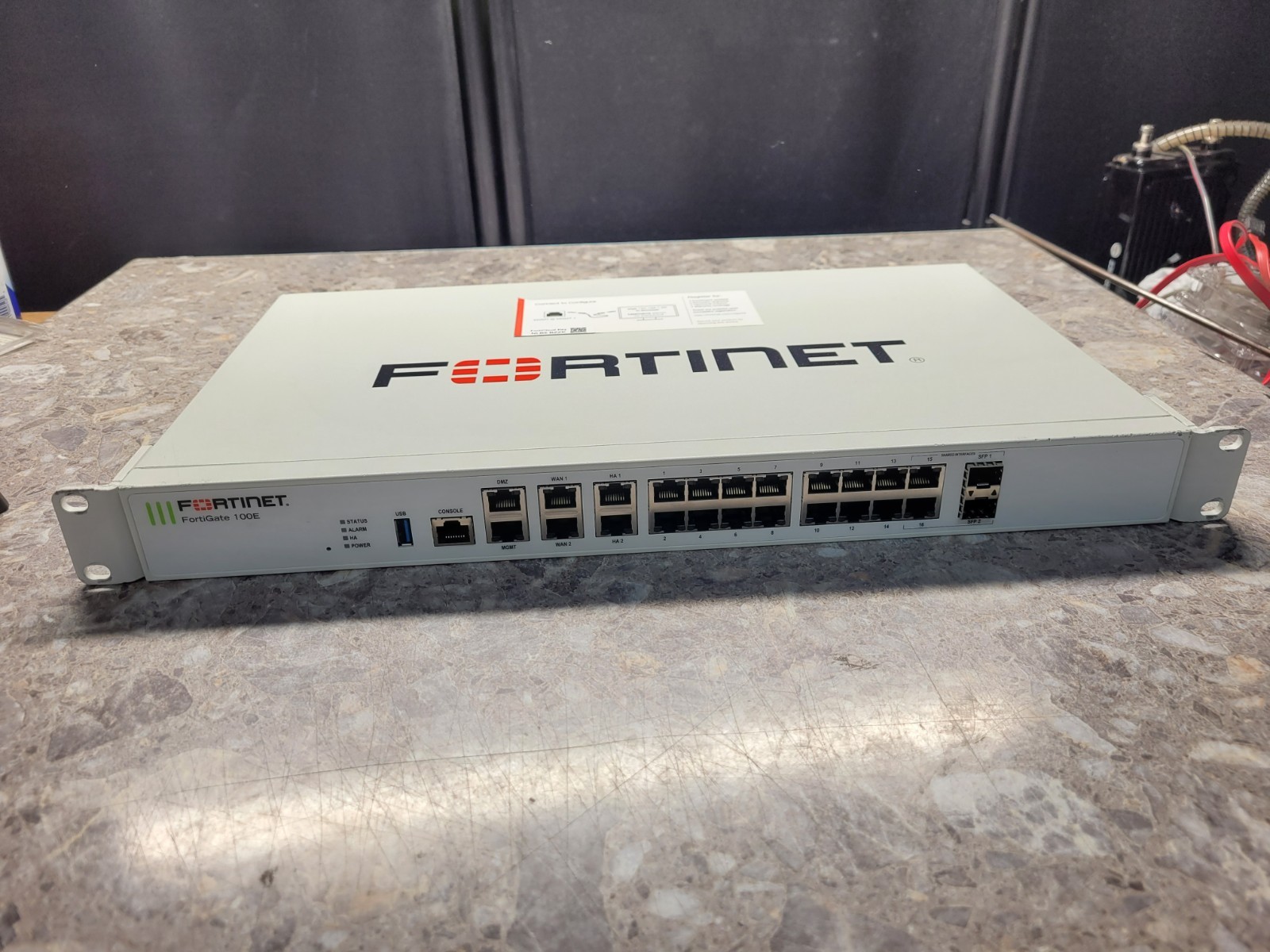 Fortinet FortiGate 100E Firewall (No Licensing) Includes Power Cable