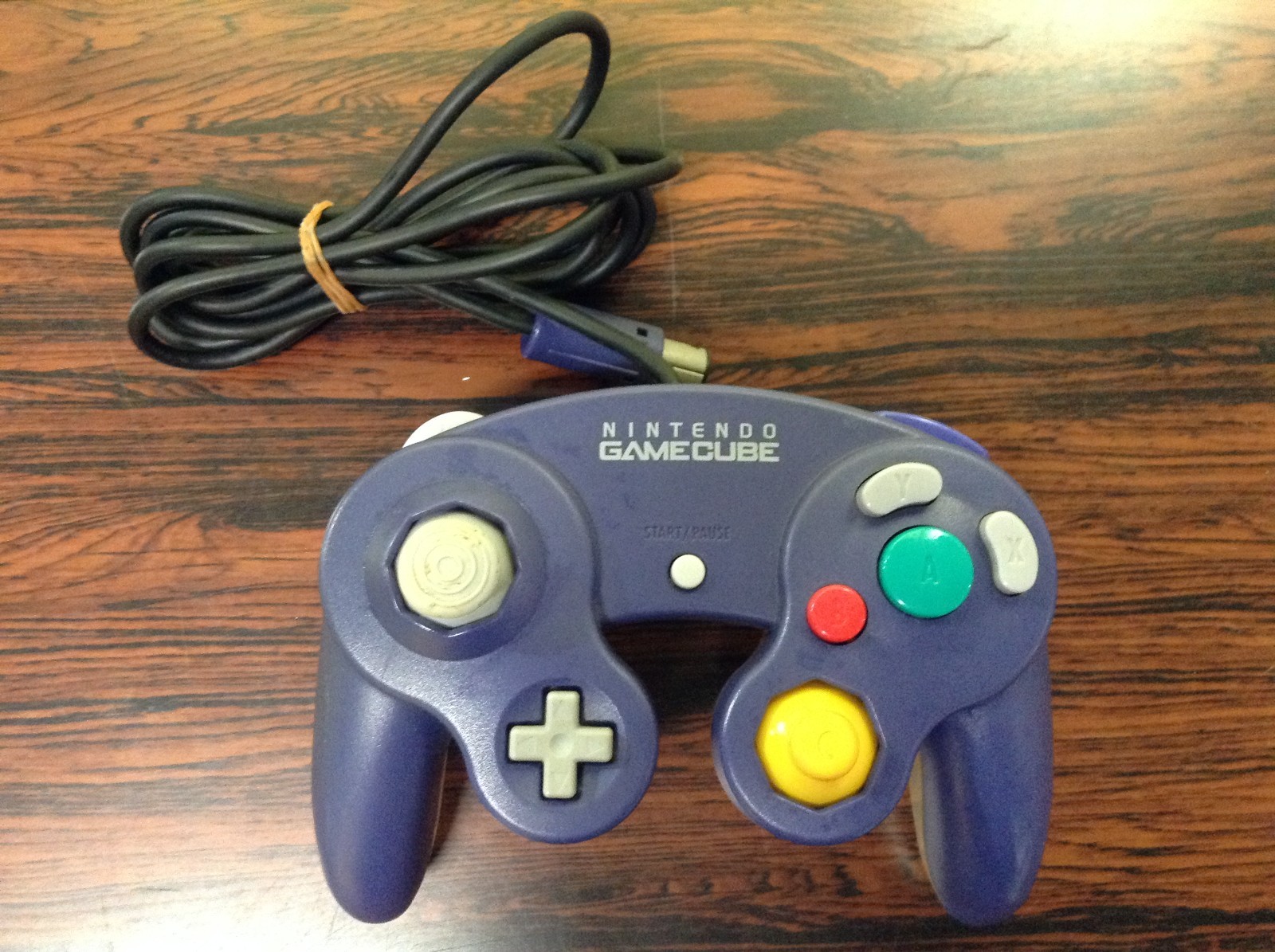 Nintendo GameCube Controller Indigo Clear Back DOL-003 Wired Japan Tested J85