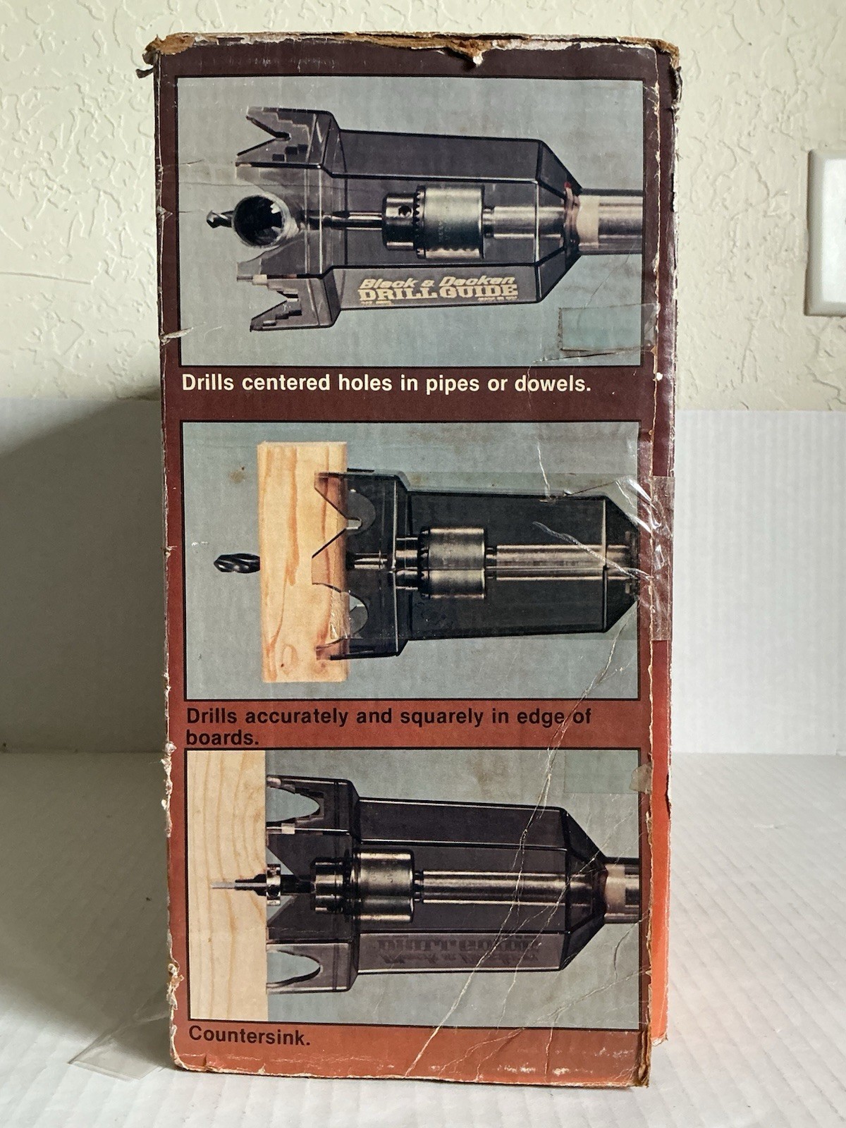 Vintage Black & Decker Sharp n Sand Drill Powered Belt Sander & Drill Guide NOS