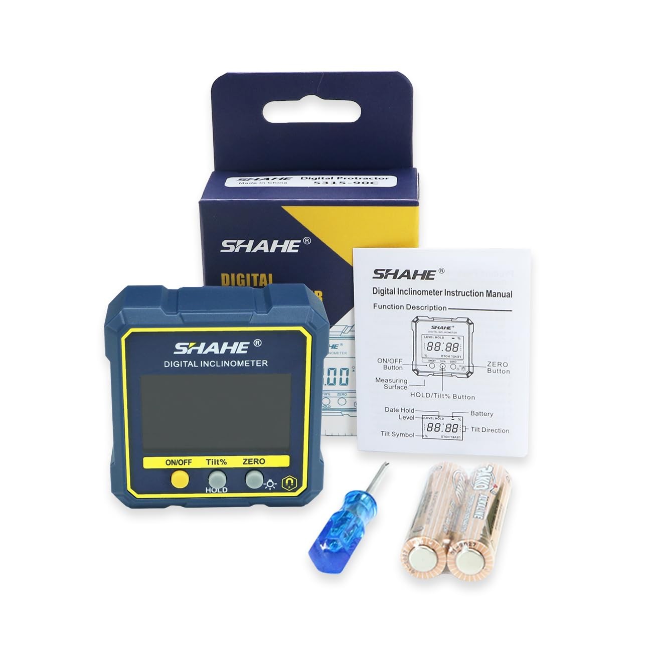 Digital Angle Gauge Magnetic Protractor Inclinometer Level Angle Finder Angle...